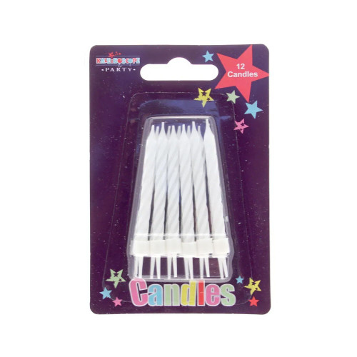 White Stripe Party candle 12pcs