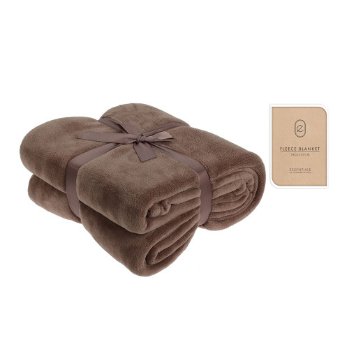 Blanket coral Fleece Taupe 180x230cm