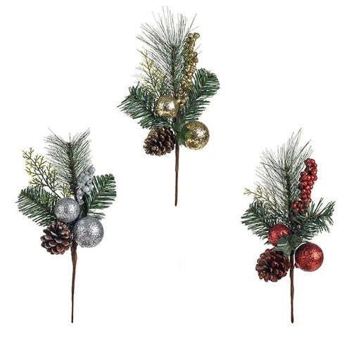 Pick Pinecone Berries And Ball 3 Astd Trd from Country Baskets