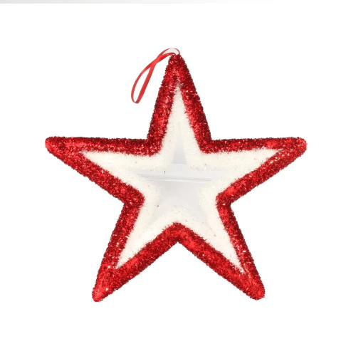 5-Point Star Ornament -Red/White -360Mm