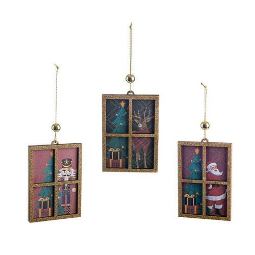 Printed Window Hanging Decor 11Cm 3 Assorted