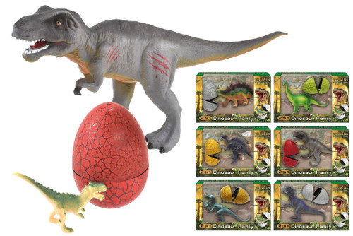 Dinosaur Family in Egg 6 assorted
