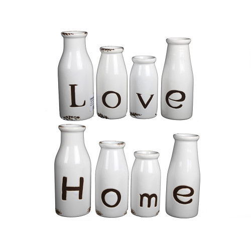 Love Home Bottles Set Of 4