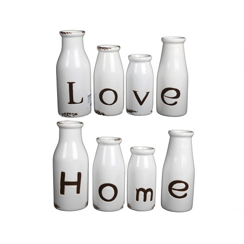 Love Home Bottles Set Of 4 from Country Baskets