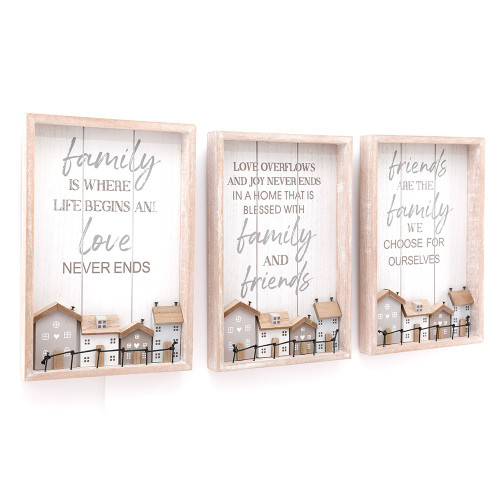 20X30 Wooden Houses Plaque