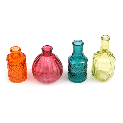 S/4 Boho Posy Vase Bottles