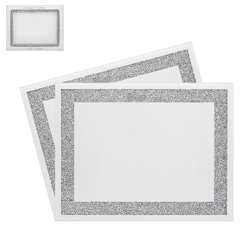 White Crystal Placemats S/2