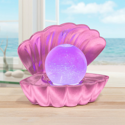 Seashell Lamp Metallic Pink