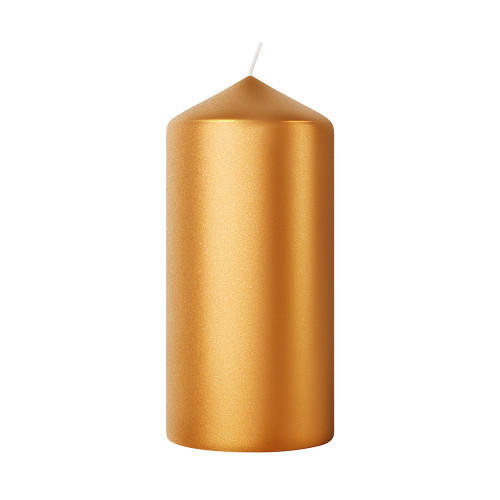 Bolsius Special Essentials Pillar Candle - 120x58mm - Metallic Golden Orange
