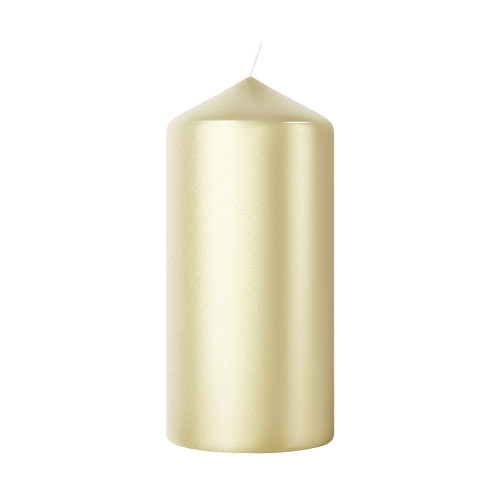 Bolsius Special Essentials Pillar Candle - 120x58mm - Metallic White Silver