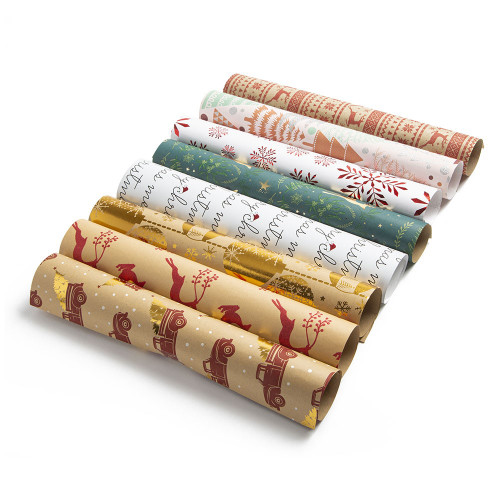 5M x 70cm Roll Wrap Assorted Designs Xmas