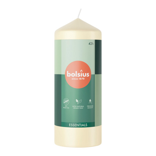 Bolsius Essentials Pillar Candle - 150x58mm - Soft Pearl