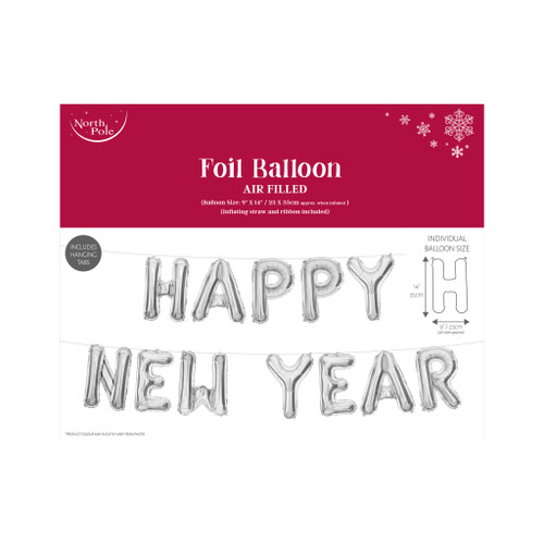 NYE FOIL SILVER LETTER BALLOON from Country Baskets