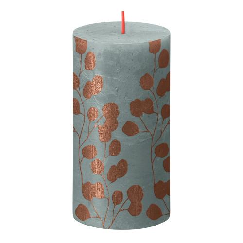 Bolsius Rustic Silhouette Candle 130 x 68 - Green Eucalyptus