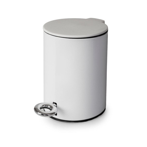 Natural Pedal Bin Soft Close 3L White