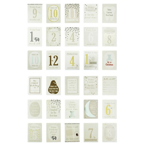 Little Star Baby Milestone Cards