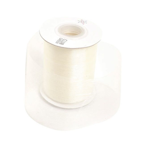 Ribbon Organza Ivory 70Mmx25m