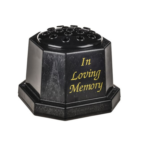 Plastic Grave Vase Ilm Black