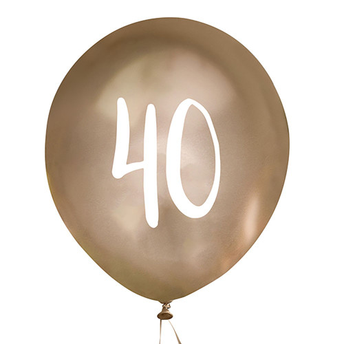 Gold 40 Balloons 5pk