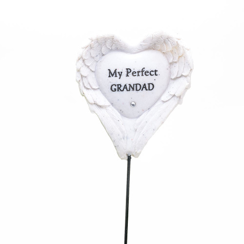 Graveside Angel Wings Stake - Perfect Grandad