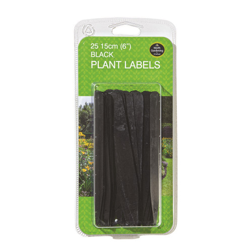 Black Plant Labels 6"