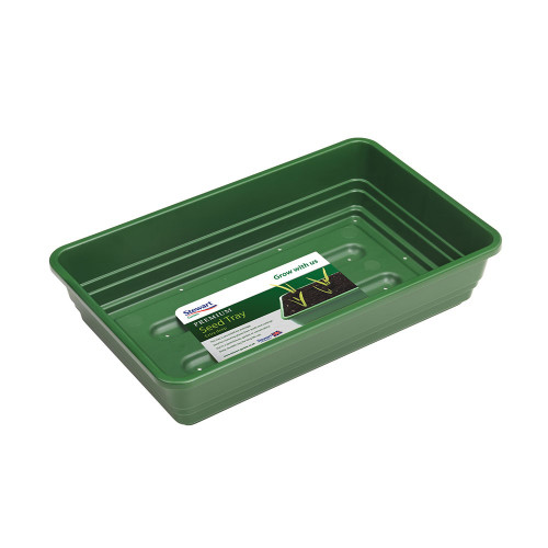 22cm Premium Extra Deep Seed Tray (with holes) Dark Green