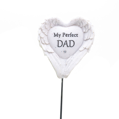Graveside Angel Wings Stake - Perfect Dad