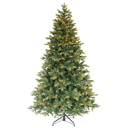 8FT Prelit Green Christmas Tree with metal stand 750 warm white led