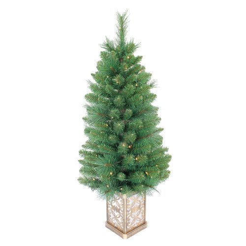 4FT Prelit Porch Tree with Metal Stand 2000 warm white LED
