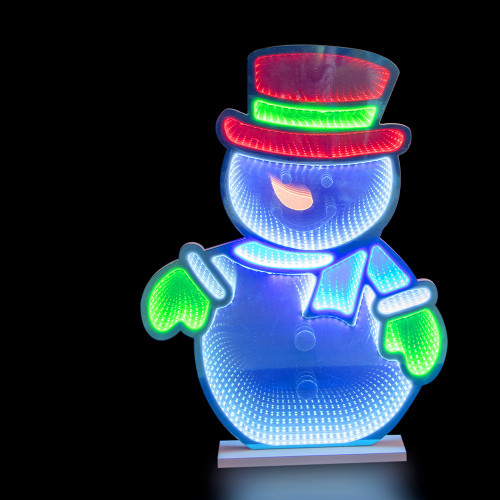 Tunnelled Light up Snowman Large H:120cm