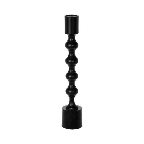 Black Aluminium Taper Candle Holder