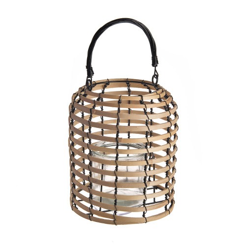 Wooden Lantern 27cm  with glass