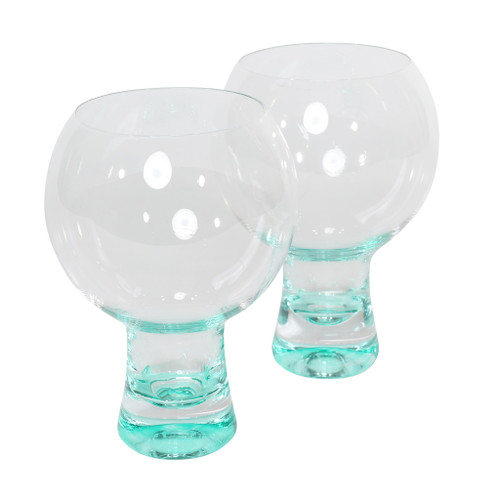 Gin Glass with Mint Base - Set of 2