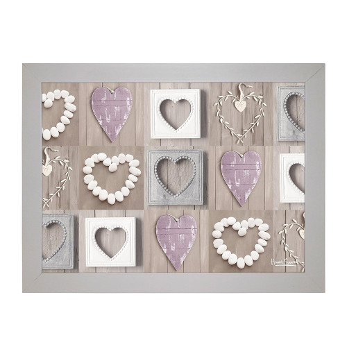 PEBBLE HEARTS FAUX LEATHER LAPTRAY from Country Baskets
