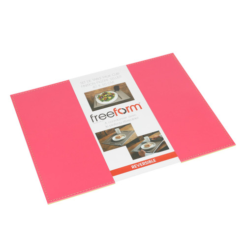 SINGLE FREEFORM PLACEMAT CERISE/GREEN