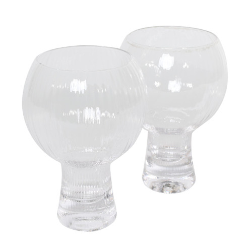 Ribbed Gin Glasses - Set of 2