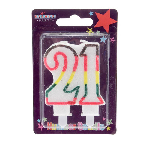 21 Double Age Candles Multicolour