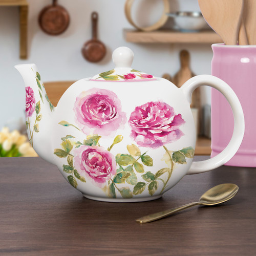 Rose Garden Tea Pot from Country Baskets