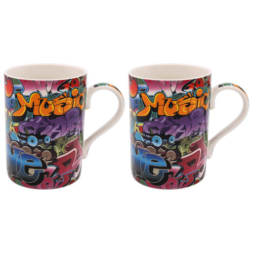 Graffiti Mugs 2 Set from Country Baskets