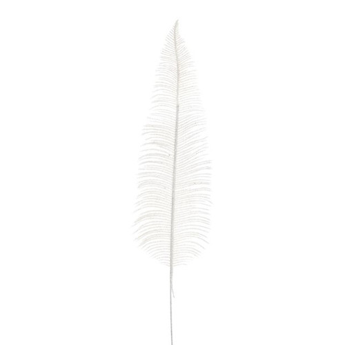 Feather White Glitter 61Cm from Country Baskets