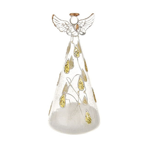 LED Standing Angel Decoration Gold 17Cm from Country Baskets
