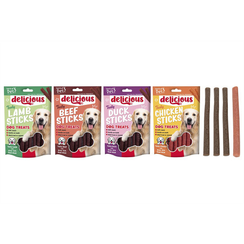 Meaty Sticks Dog Treat 4 Asst 7Pk 75G from Country Baskets