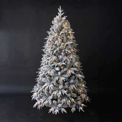 Artificial Flocked Braemar Tree 7ft from Country Baskets