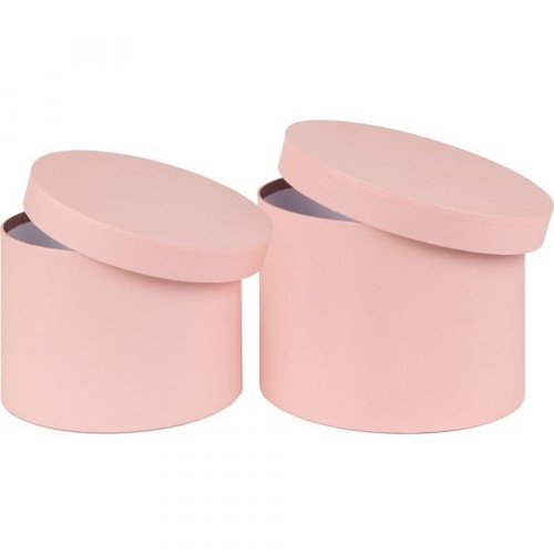 Set of 2 Hatboxes - Pink