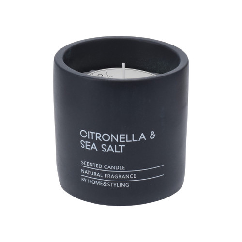 Citronella Candle In Pot Sea Salt 10Cm from Country Baskets