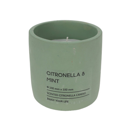 Citronella Candle In Pot Mint 10Cm