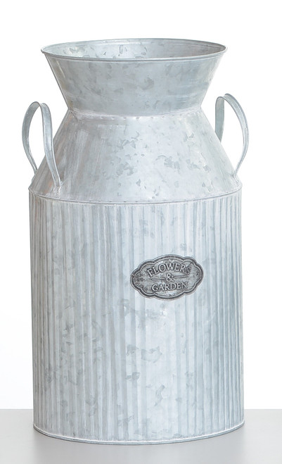 50cm Metal Milk Jug Silver