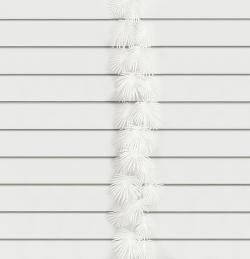 6ft Glitter Fern Garland White
