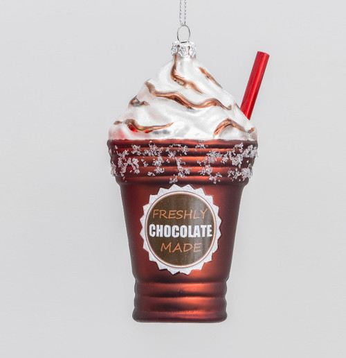 13cm Glass Chocolate Drink Dec.