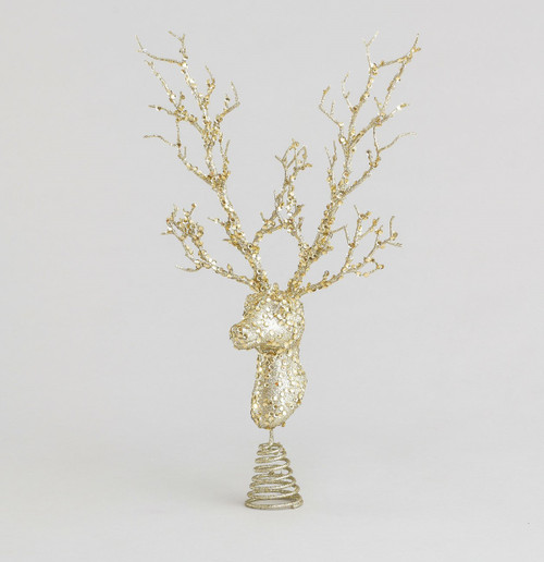 38cm Glitter/Sequin Deer Topper from Country Baskets